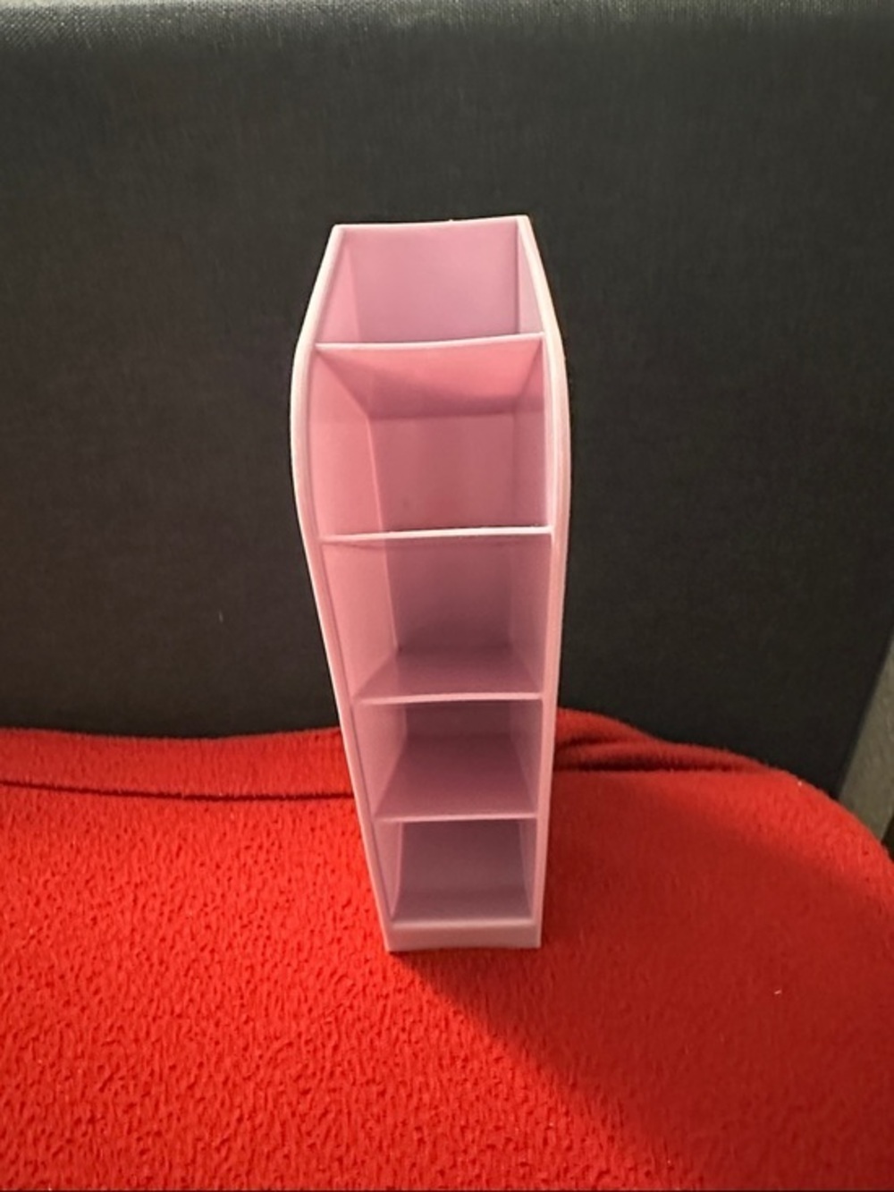 Lavender Purple Vertical Desk Organizer Shelf - Compact Home Storage